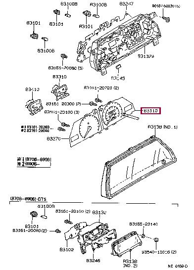 831101E240 Toyota Спидометр