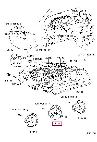 831101H061 Toyota Спідометр