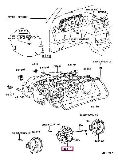 831101H090 Toyota Спідометр