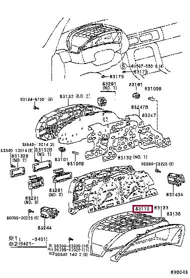 8311024050 Toyota Спідометр