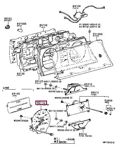 8311028130 Toyota Спидометр