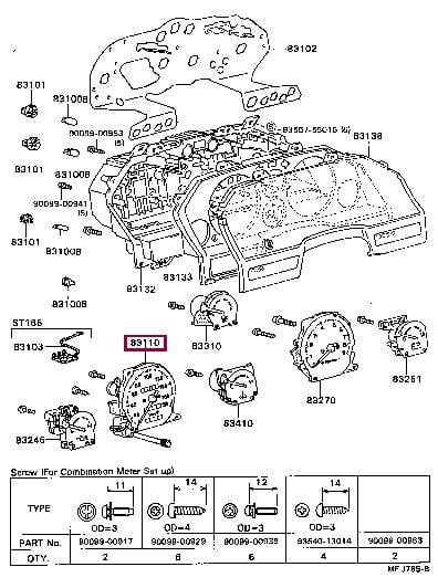 831102B481 Toyota Спідометр