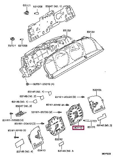 831102B770 Toyota Спідометр