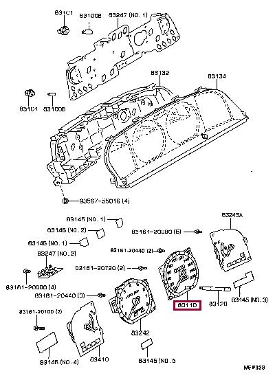 831102B771 Toyota Спідометр