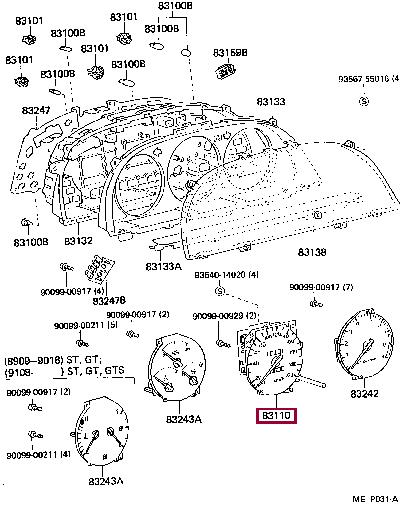 831102D151 Toyota Спидометр