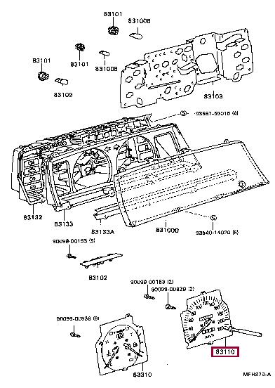 8311032470 Toyota Спидометр