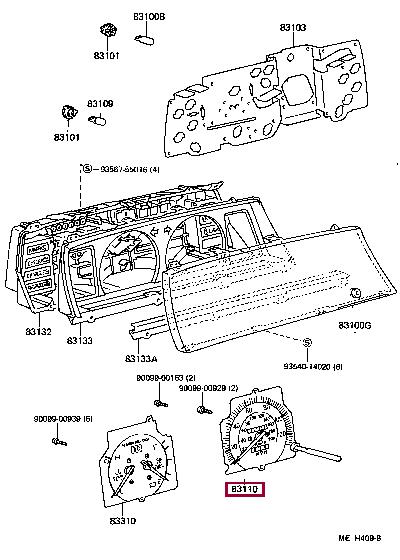 8311032610 Toyota Спідометр