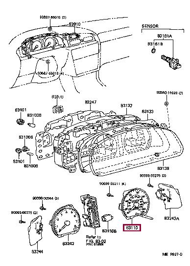 8311033010 Toyota Спидометр
