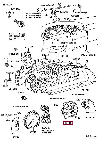 8311033030 Toyota Спідометр