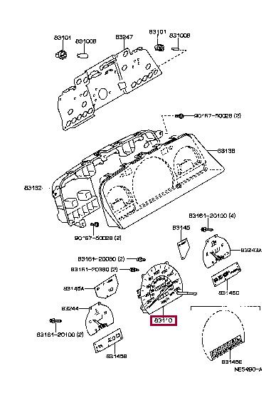 8311035180 Toyota Спидометр