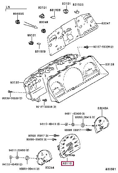 8311035270 Toyota Спідометр