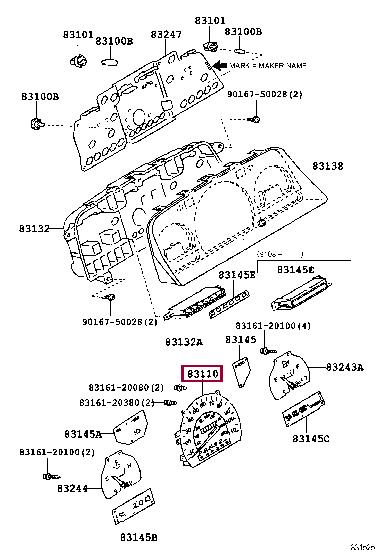 8311035560 Toyota Спідометр