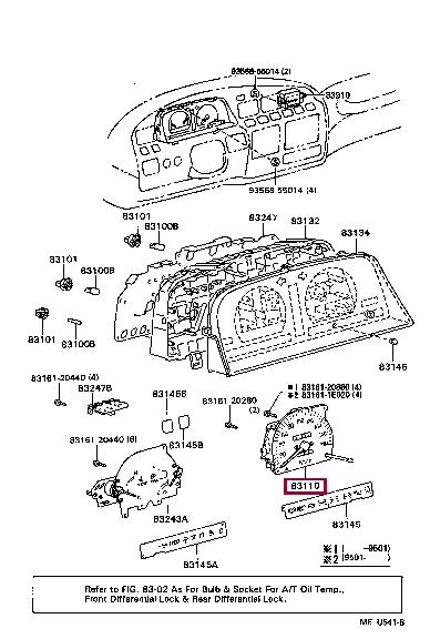 8311060361 Toyota Спидометр