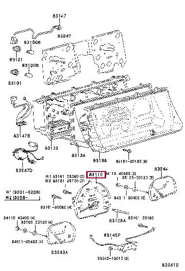 8311060420 Toyota Спідометр
