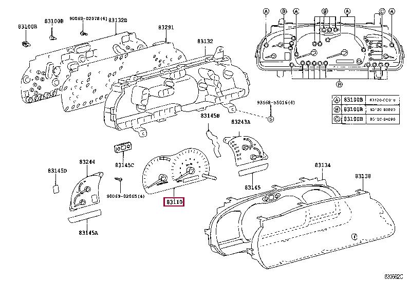 832200C050 Toyota Спидометр