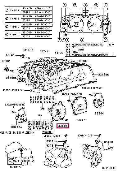 8322012150 Toyota Спідометр