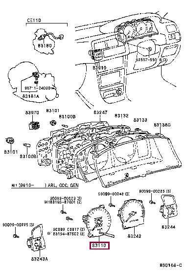 8322012211 Toyota Спідометр