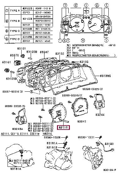 8322012420 Toyota Спидометр