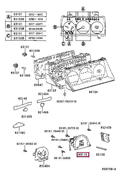 8322026030 Toyota Спідометр