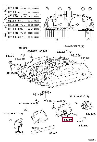 8322035050 Toyota Спідометр