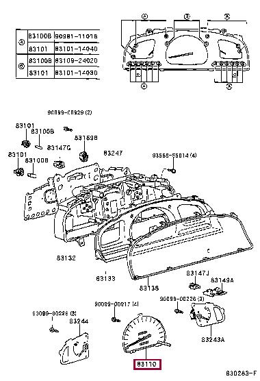 8322035270 Toyota Спідометр