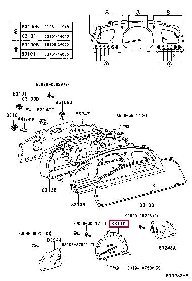 8322035500 Toyota Спідометр