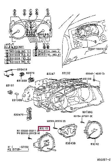 8322042010 Toyota Спідометр