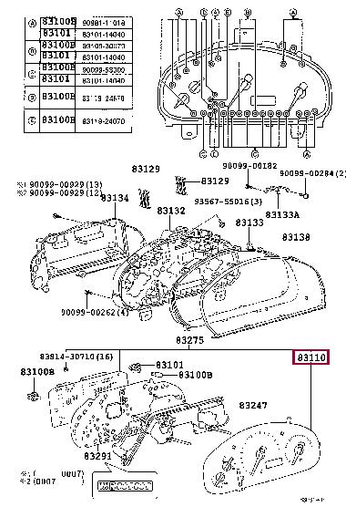 8322048020 Toyota Спідометр