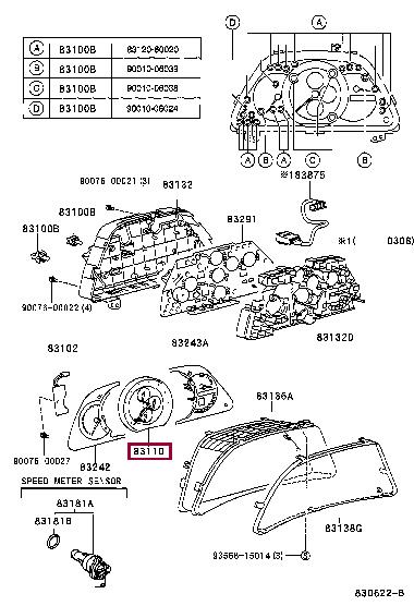 8322053240 Toyota Спідометр