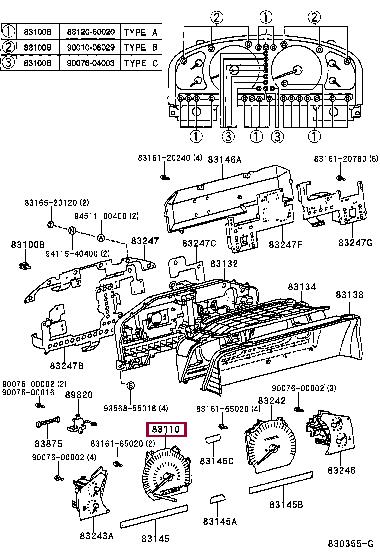 8322060460 Toyota Спідометр