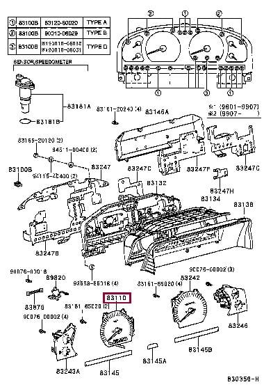 8322060541 Toyota Спідометр
