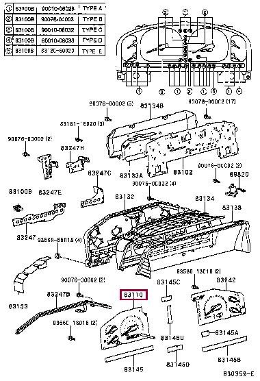 8322060560 Toyota Спідометр