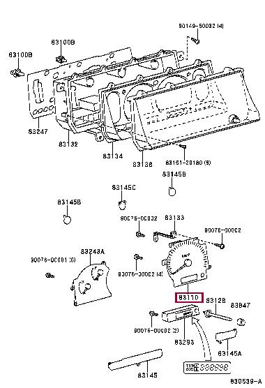 8322060840 Toyota Спідометр
