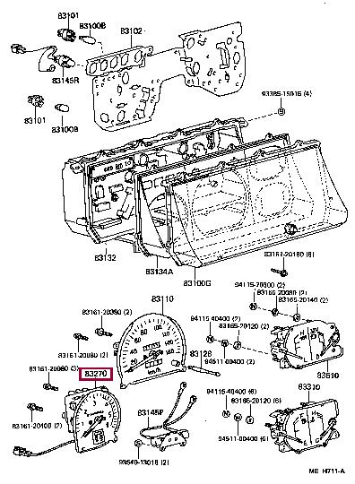 8324290K07 Toyota Спідометр