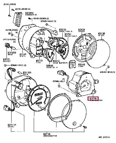 8327090A01 Toyota Спідометр