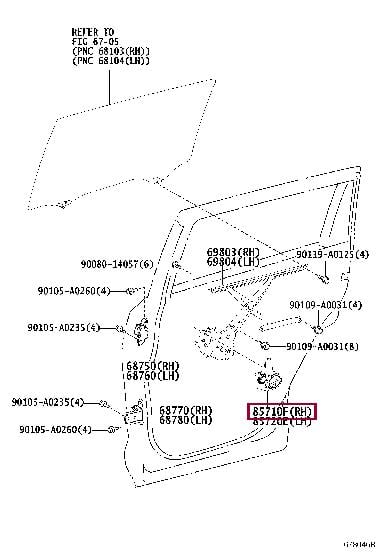 85710AE010 Toyota Моторчик склопідйомника
