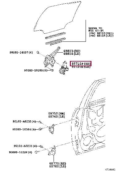 85720AE020 Toyota Моторчик стеклоподъемника