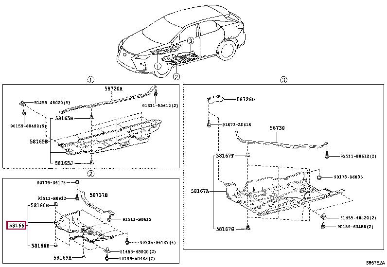5816648050 Toyota Защита двигателя
