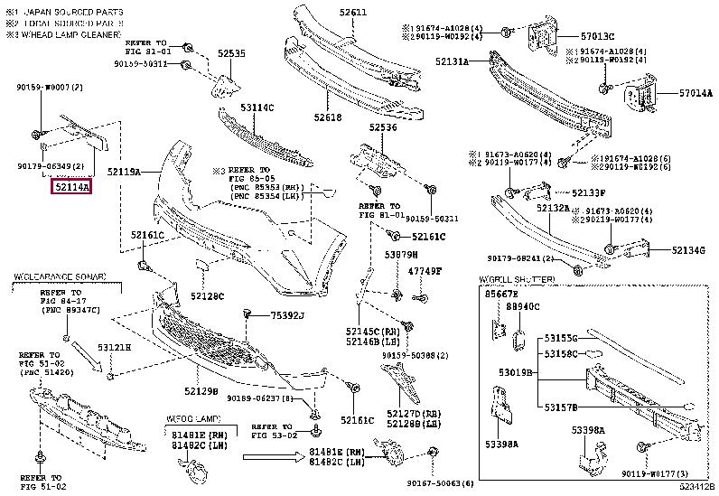 52114F4010 Toyota Кронштейн бампера