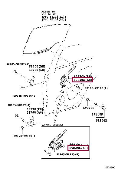 6984002640 Toyota Склопідйомник