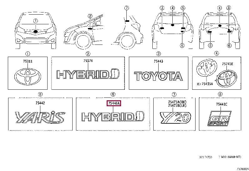 754440DA80 Toyota Емблема