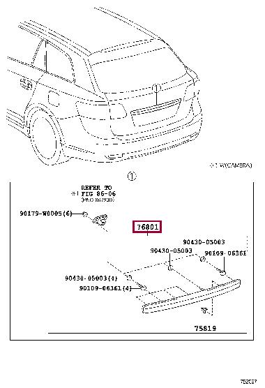 7680105914 Toyota Обшивка двери
