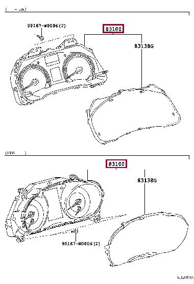 8380005V31 Toyota Комбінація приладів