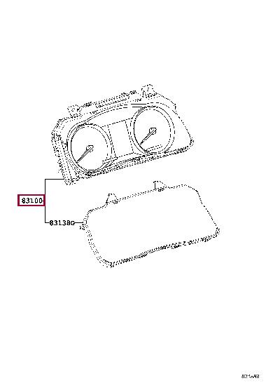 838000E770 Toyota Комбінація приладів