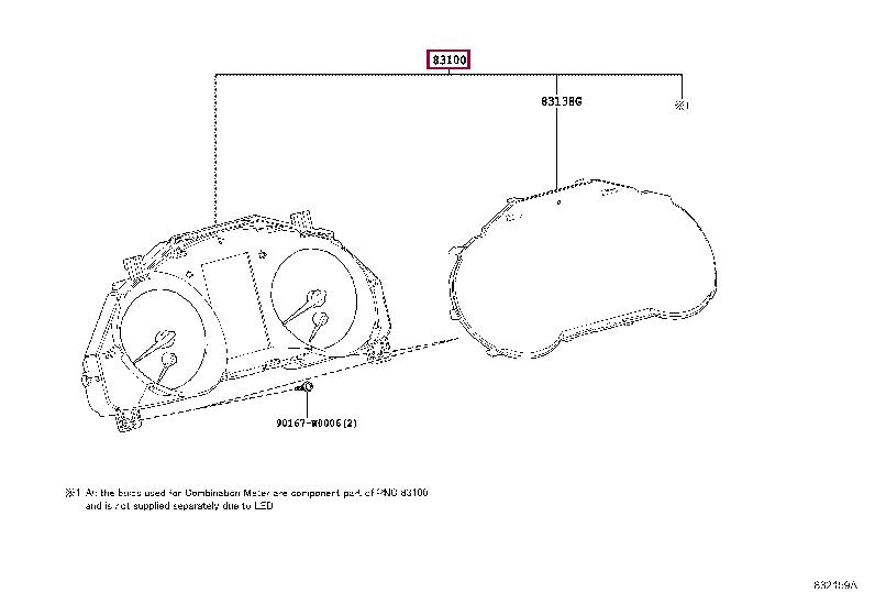 83800F4030 Toyota Комбінація приладів