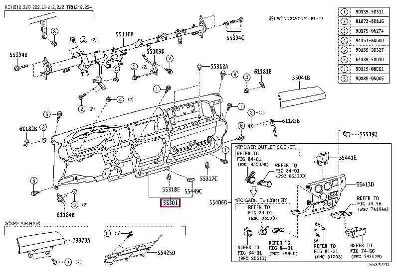 5530026171B0 Toyota Панель приладів (Торпедо)
