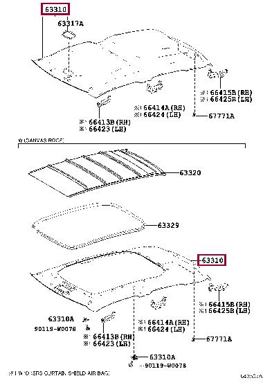 633100H210B0 Toyota Спойлер