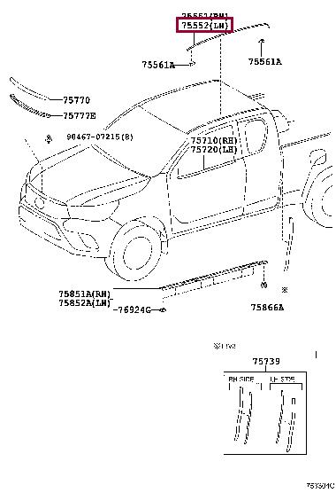 755520K180 Toyota Молдинг