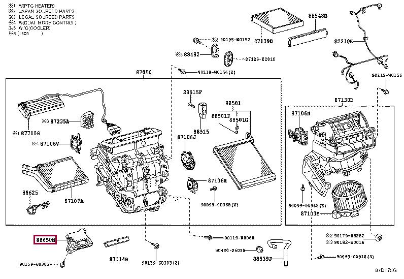 8865002K40 Toyota Комбінація приладів