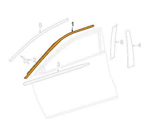 7575306080 Toyota Молдинг опускного скла дверей передньої правої (верхній)